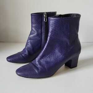 ABEL MUNOZ | lizard Leather Boots Purple Sz 37